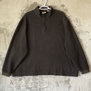 Quarter Zip Waffle Knit Sweater‎ Plus Size 3X Cozy Layer